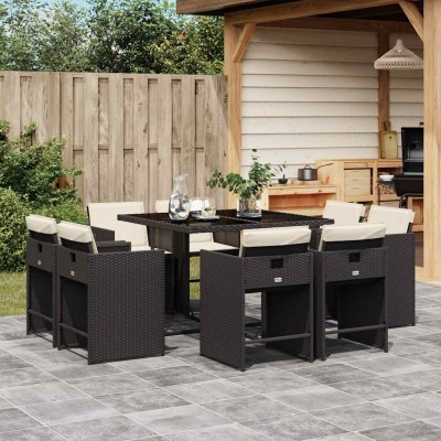 Garden set with cushions, 9...