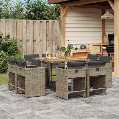 Garden set with cushions, 9...