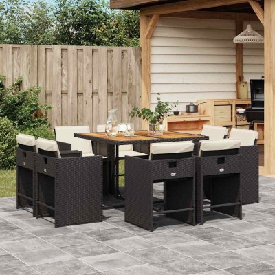Garden set with cushions, 9...
