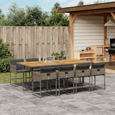 Garden set with cushions, 9...