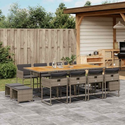 Garden set with cushions,...