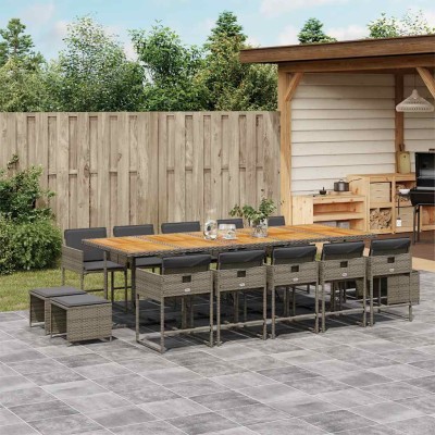 Garden set with cushions,...