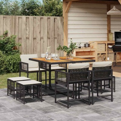 Garden set with cushions, 9...