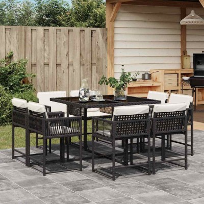 Garden set with cushions, 9...