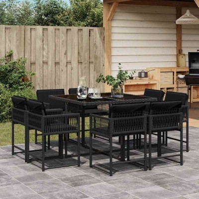 Garden set with cushions, 9...