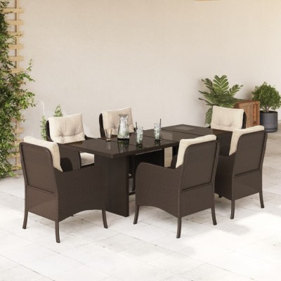 Garden set with cushions, 7...