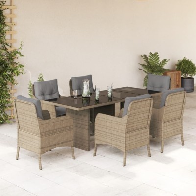 Garden set with cushions, 7...