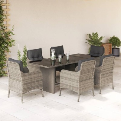 Garden set with cushions, 7...
