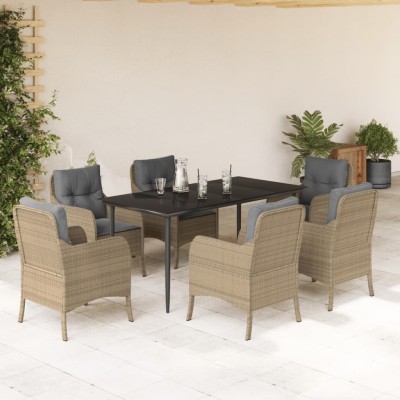 Garden set with cushions, 7...