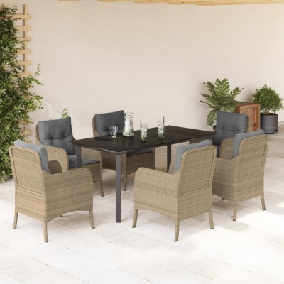 Garden set with cushions, 7...