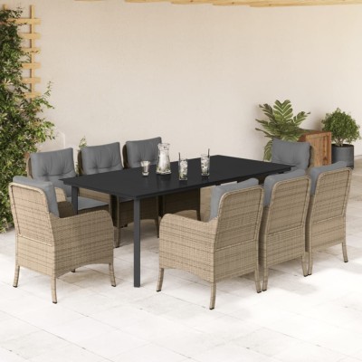Garden set with cushions, 9...