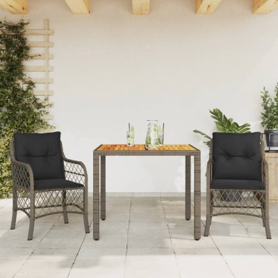 Bistro set with cushions, 3...