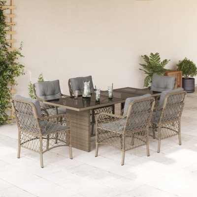 Garden set with cushions, 7...
