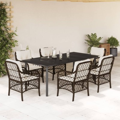 Garden set with cushions, 7...