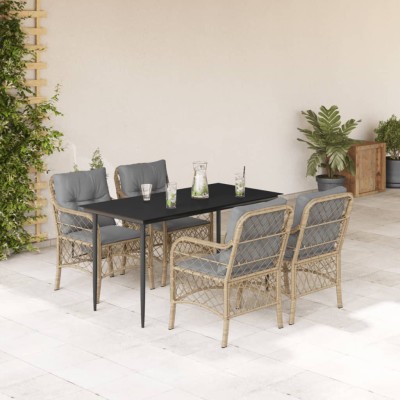 Garden set with cushions, 5...