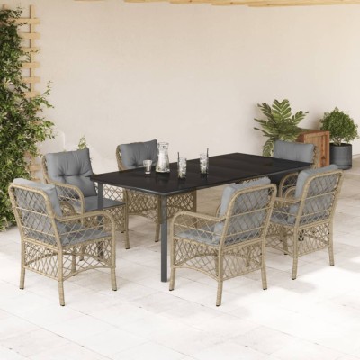 Garden set with cushions, 7...