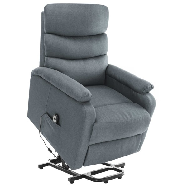 Standing massage chair, light gray, fabric
