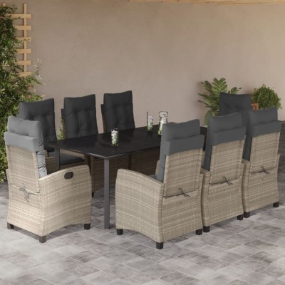 Garden set with cushions, 9...