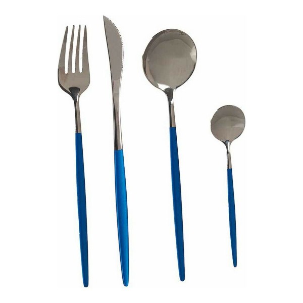 Cutlery Set Kinvara BST-CT022 Blue Silver Stainless steel 16 x 5 x 24,5 cm