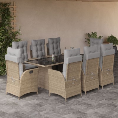 Garden set with cushions, 9...