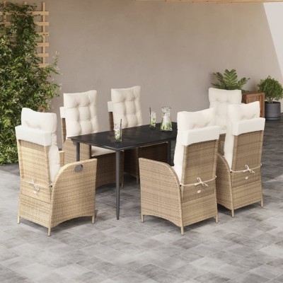 Garden set with cushions, 7...