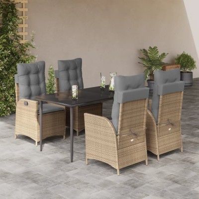 Garden set with cushions, 5...
