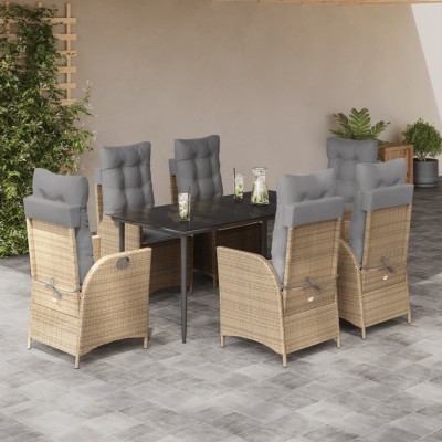Garden set with cushions, 7...