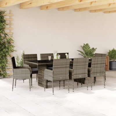 Garden set with cushions, 9...