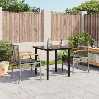 Garden set with cushions, 3...