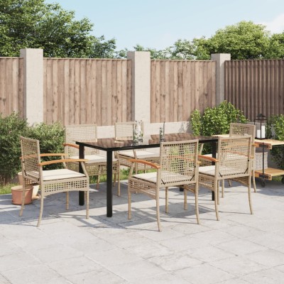 Garden set with cushions, 7...