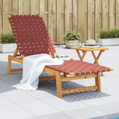 Sun lounger with table,...