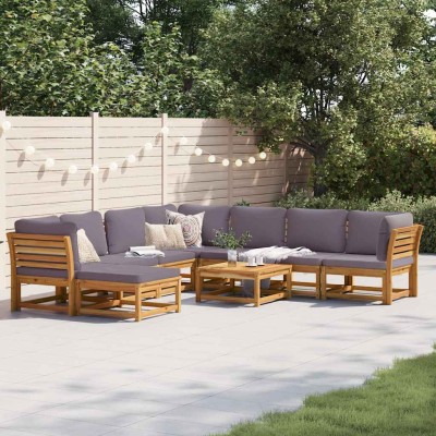 Garden set with cushions, 9...