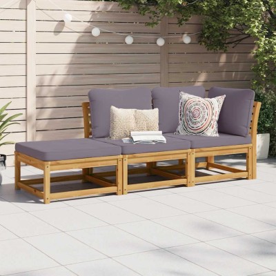 Garden set with cushions, 3...