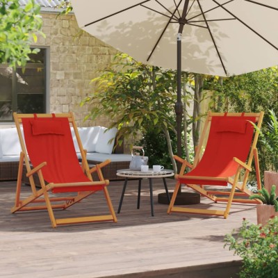 Folding beach chairs, 2...