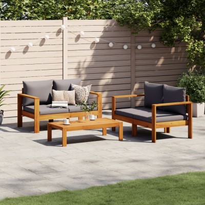 Garden set with cushions, 3...
