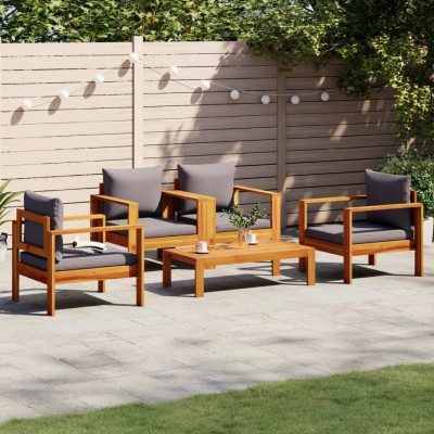 Garden set with cushions, 5...
