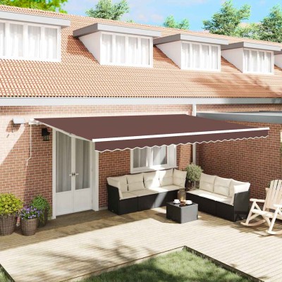 Manual retractable awning,...