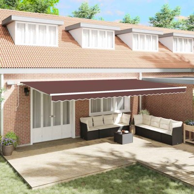 Manual retractable awning,...