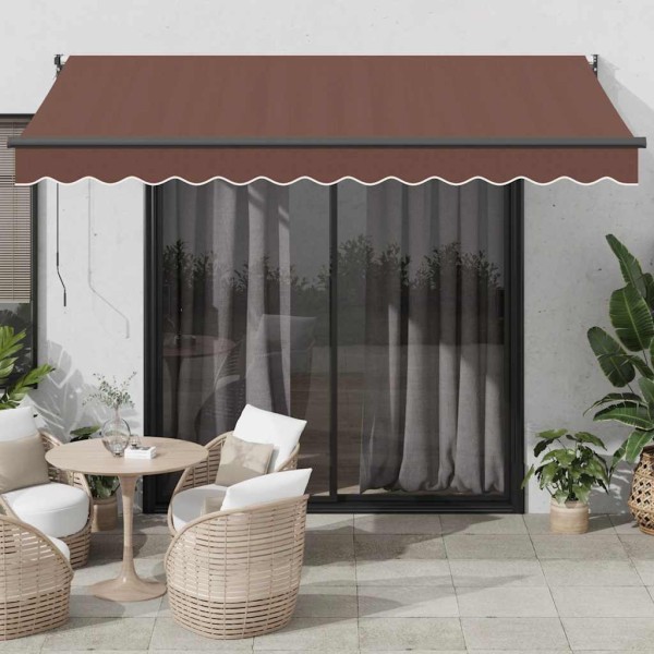 Automatic retractable awning, brown, 350x250cm