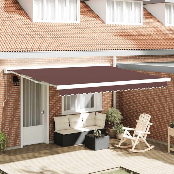 Automatic retractable awning, brown, 400x300cm