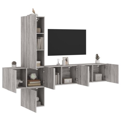 Wall TV section, 5 parts,...