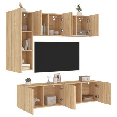 Wall TV section, 5 parts,...