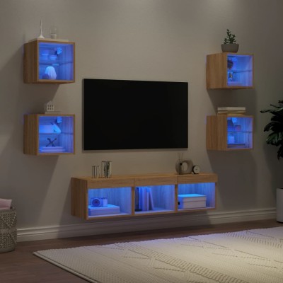 Wall TV section with LED, 7...