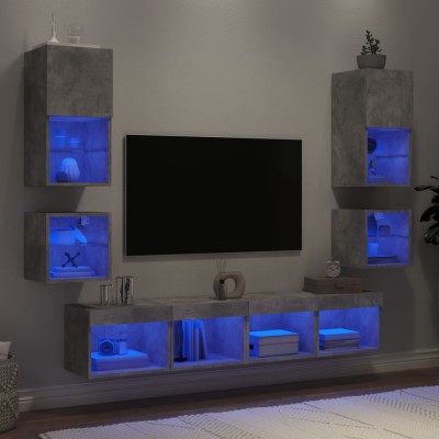 Wall TV section with LED, 8...