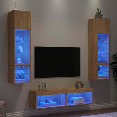 Wall TV section with LED, 6...