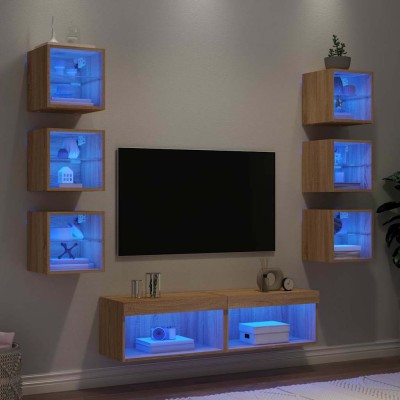 Wall TV section with LED, 8...