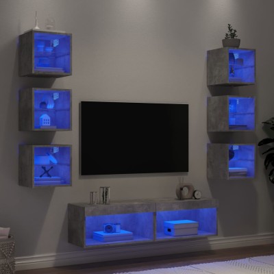 Wall TV section with LED, 8...
