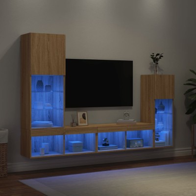 Wall TV section with LED, 4...