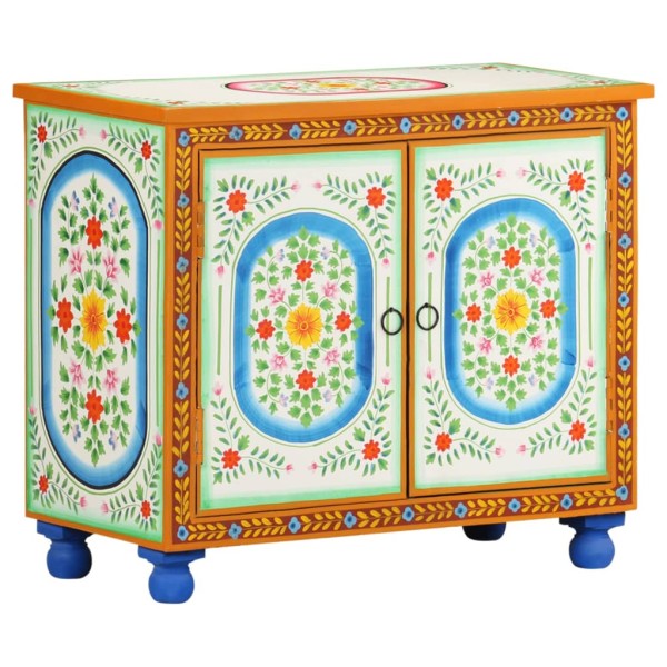 Šoninė spintelė, 70x35x60cm, mango masyvas, tapyta rankomis