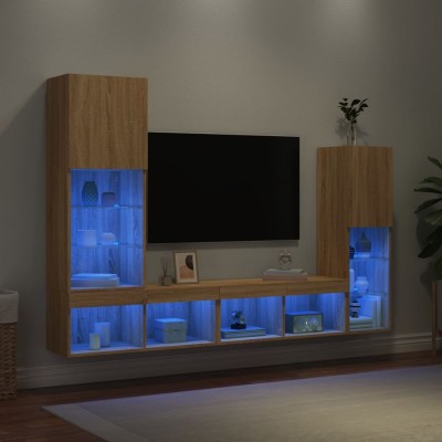 Wall TV section with LED, 4...